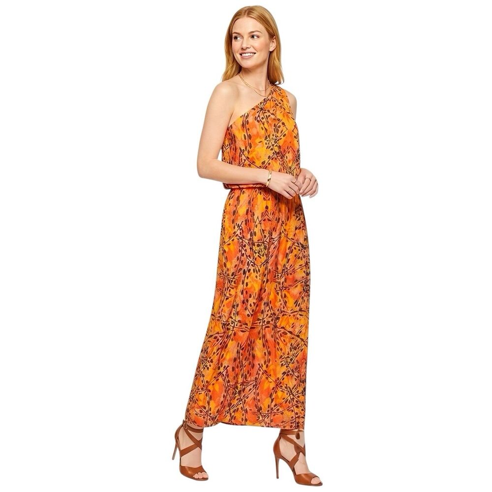 Costello Tagliapietra Dress Sz 6 Maxi One Shoulder Beach Vacation Summer Spring